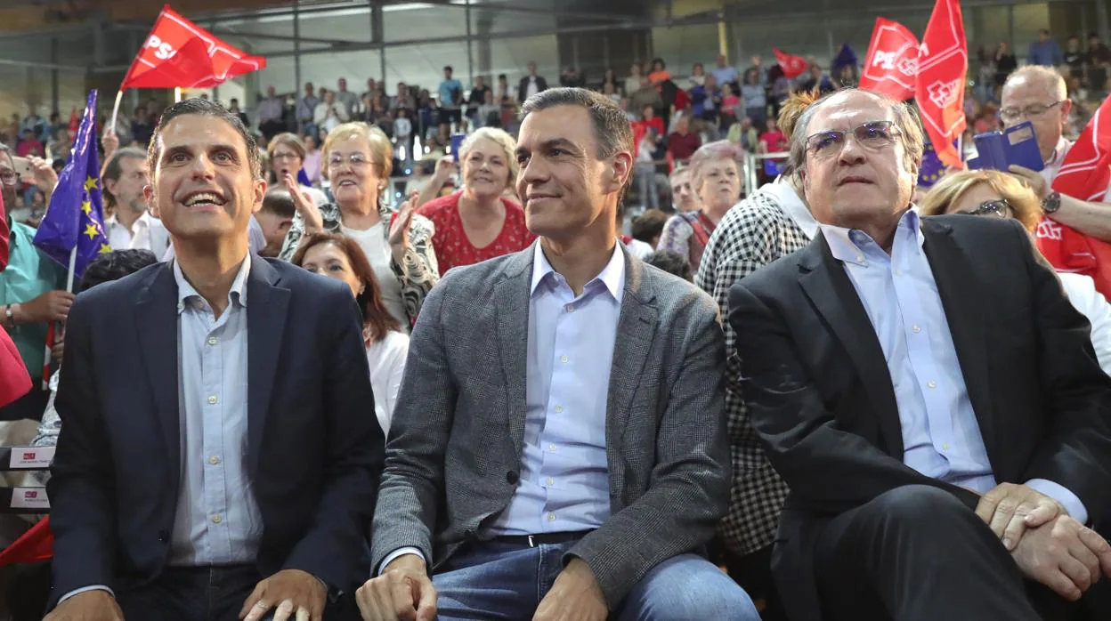 Javier Rodríguez, Pedro Sánchez y Ángel Gabilondo