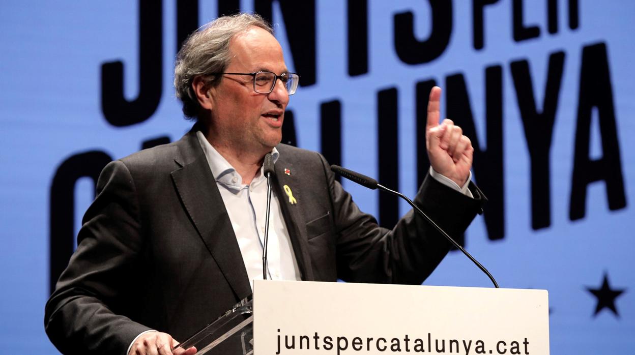 l presidente de la Generalitat, Quim Torra, en Gerona