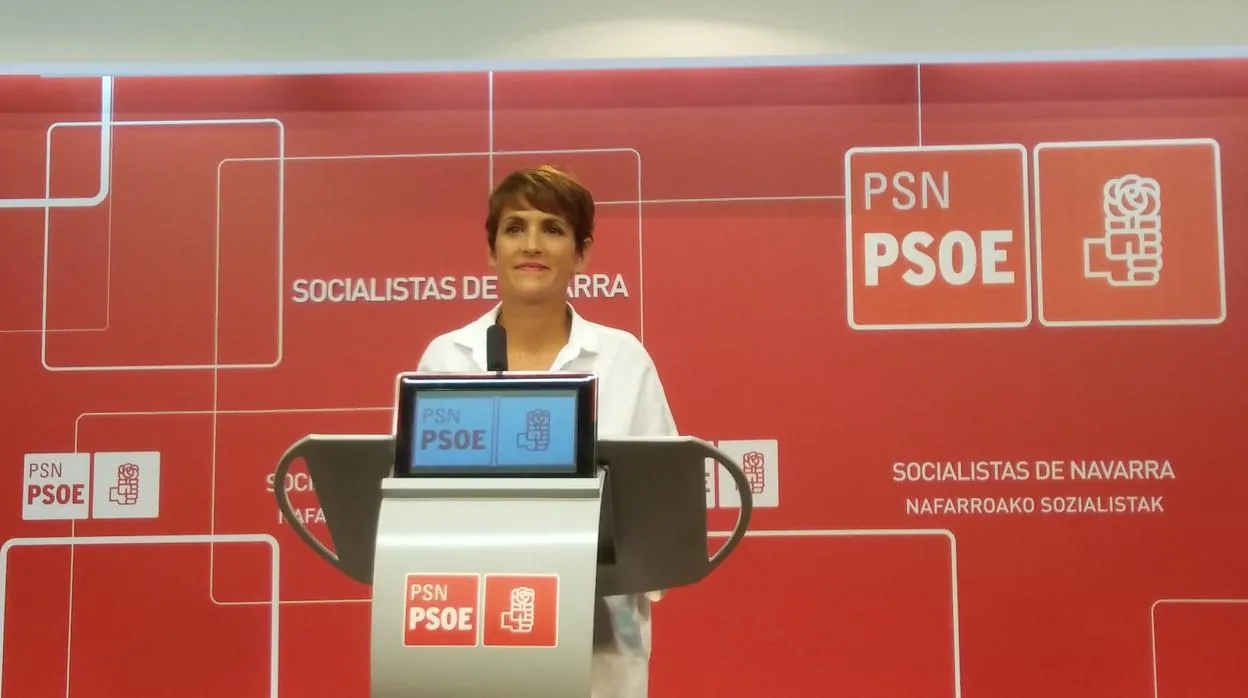 La candidata socialista, María Chivite