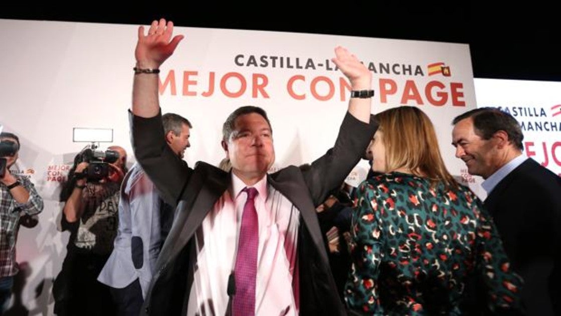 Emiliano García-Page, tras proclamarse ganador las pasadas elecciones