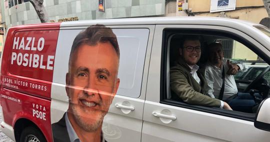 Un acto del PSOE en mayo pasado en La Laguna, Tenerife