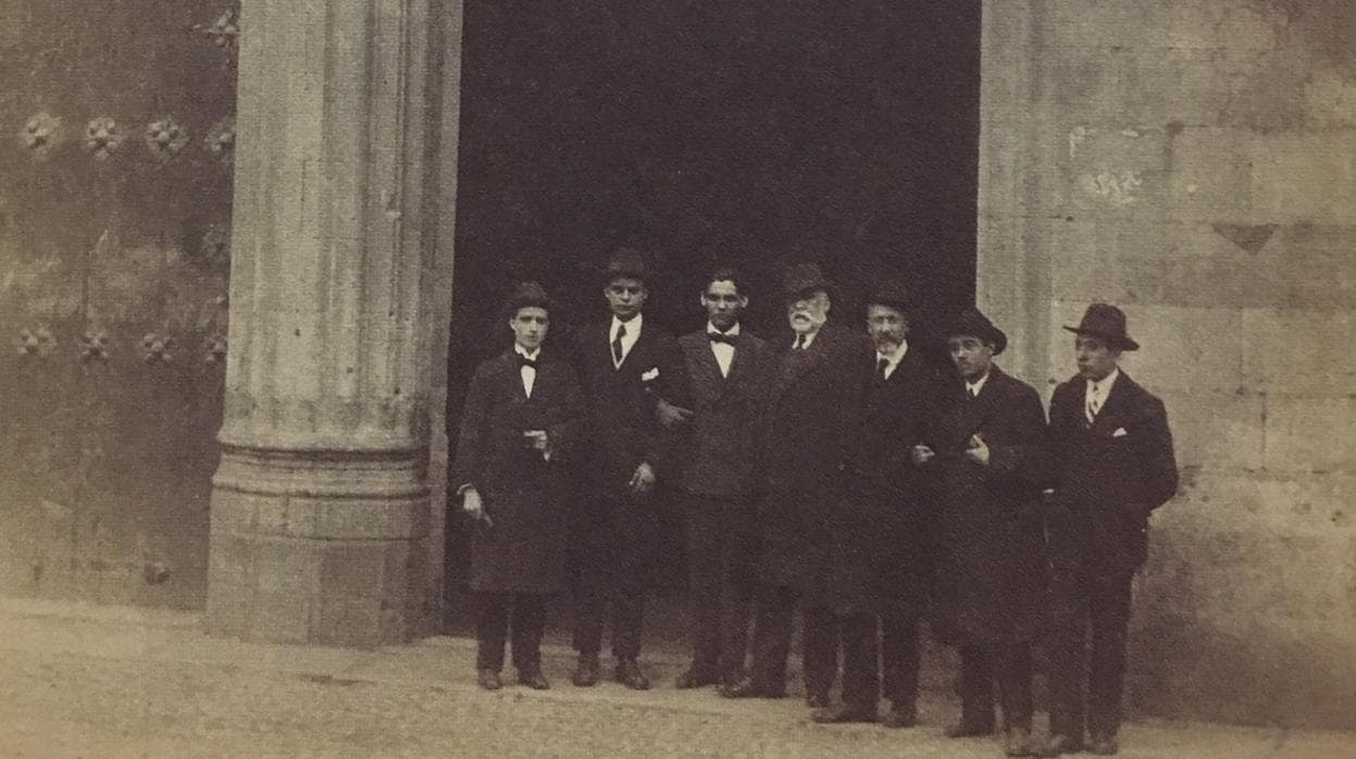 García Lorca en el burgalés Monasterio de las Huelgas, en 1917