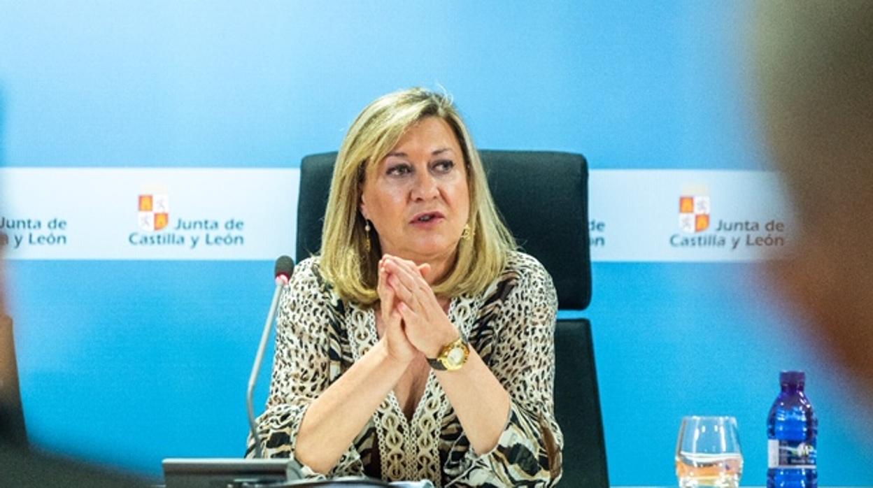 La consejera Pilar del Olmo, en su última rueda de prensa