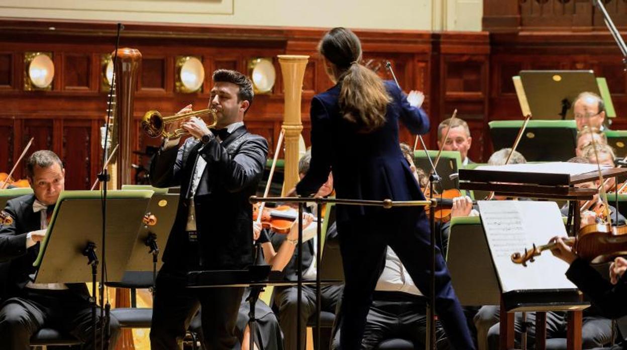 Manuel Blanco, durante su actuación en Praga