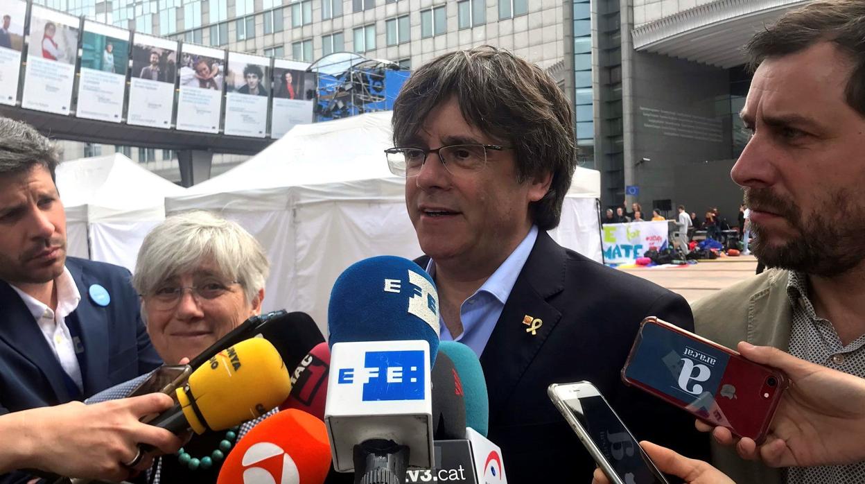 Carles Puigdemont frente al Parlamento Europeo