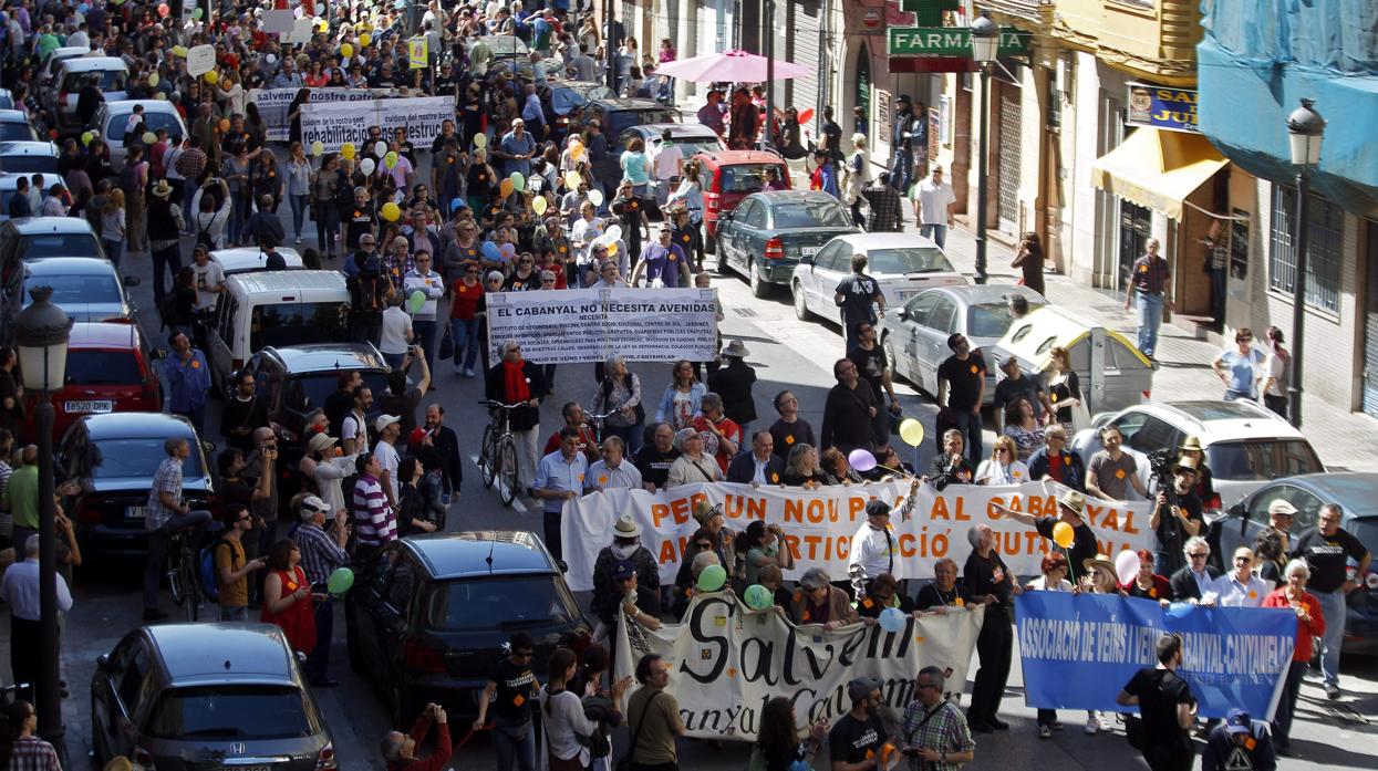 Imagen de una de las manifestaciones de la plataforma en 2014