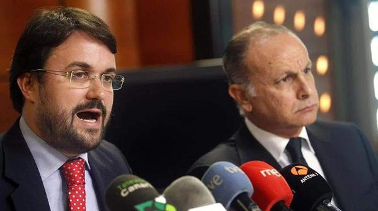 Asier Antona y el negociador del PP de Canarias en los pactos de las islas, el senador Jorge Rodríguez