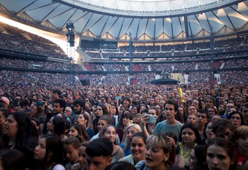 El Wanda Metropolitano, abarrotado con los más de 50.000 fans que acudieron al concierto