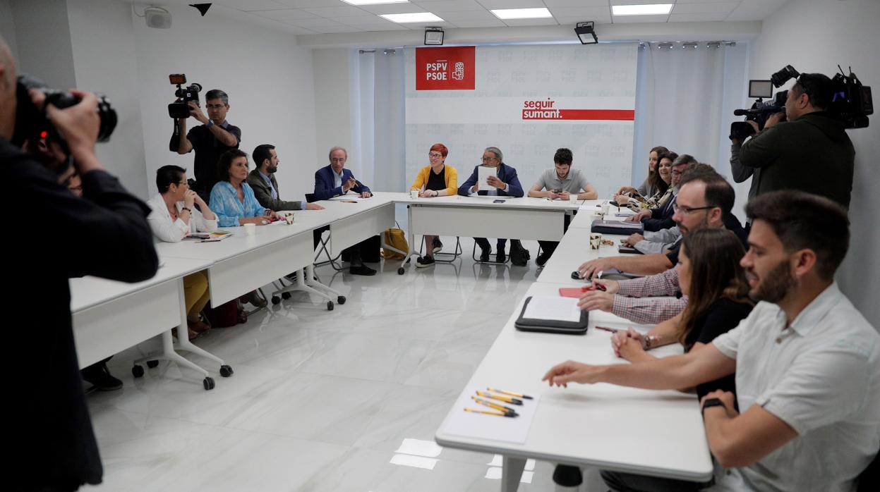 Reunión entre PSPV, Compromís y Podemos-EU este martes