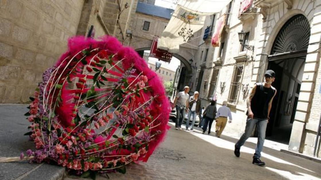 Decoración floral del Corpus 2017 en el Arco de Palacio