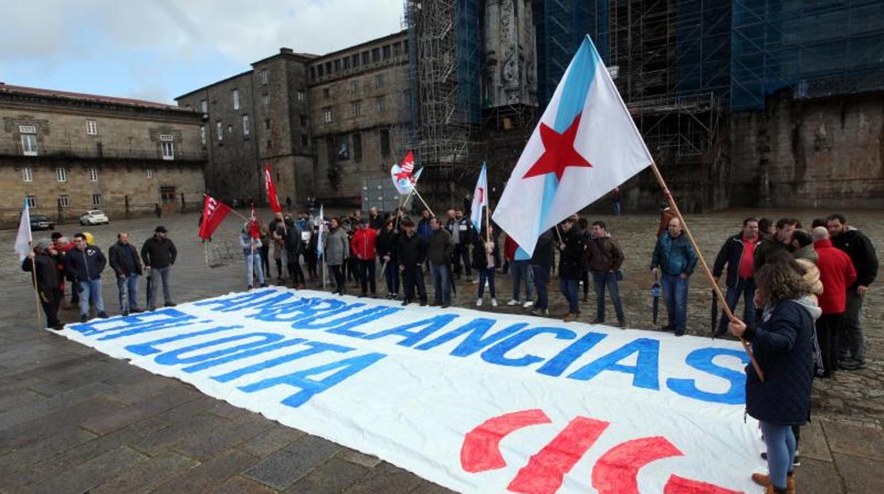 Una protesta en Santiago