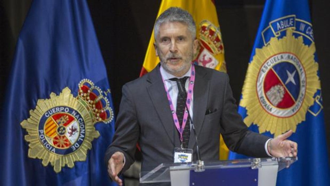 Fernando Grande-Marlaska, en la Escuela Nacional de Policía en Ávila