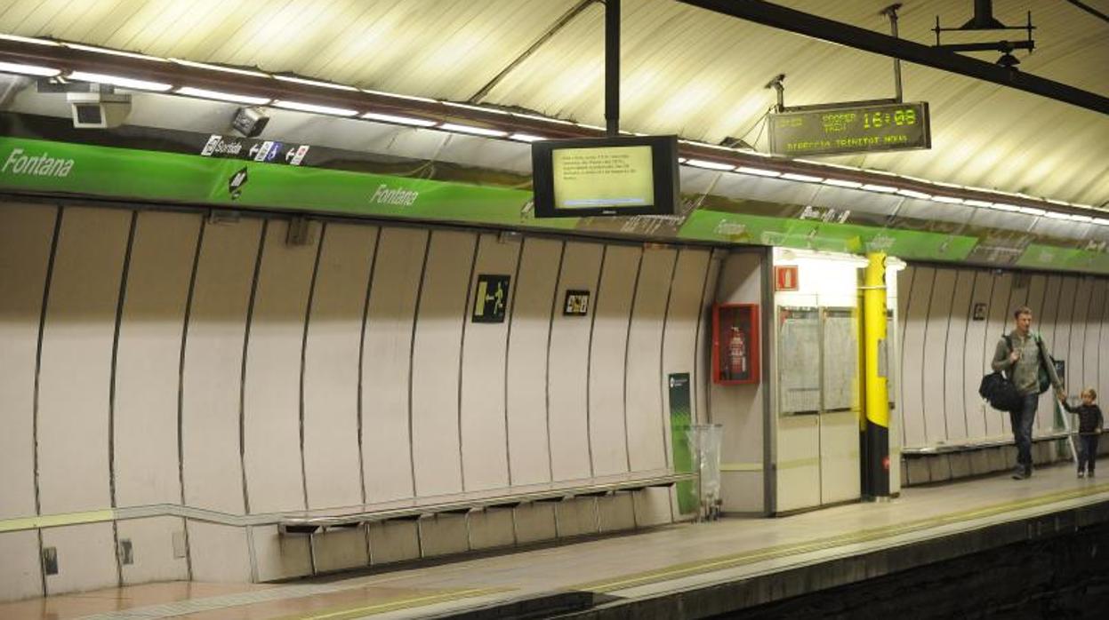 Una estación de la red de Metro de Barcelona, en un día de huelga