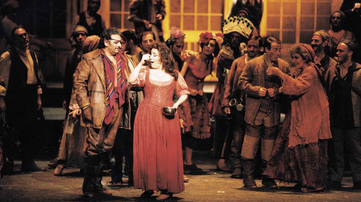 Plácido Domingo en «Divinas Palabras», en el Teatro Real (1997)