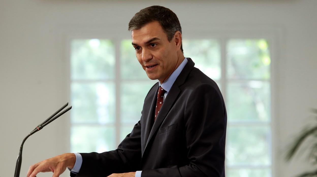 El Presidente del gobierno en funciones y candidato del PSOE, Pedro Sánchez, durante un acto del 'Orgullo de nuestra diversidad'