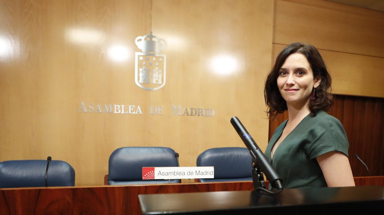 La portavoz del Partido Popular en la Comunidad de Madrid, Isabel Díaz Ayuso