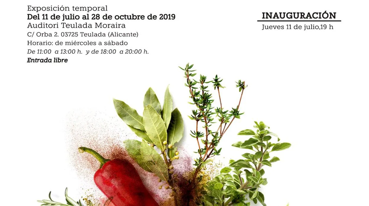 Imagen del cartel de la exposición en el auditori Teulada Moraira