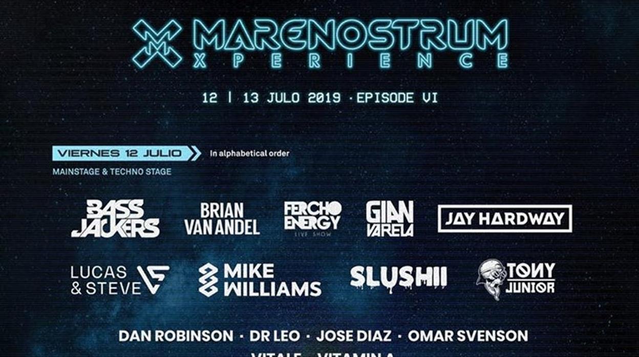 Imagen del cartel del festival Marenostrum 2019 de Valencia