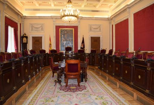 Salón donde se reúnen los plenos permanentes todos los jueves