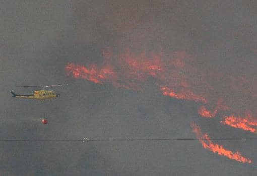 Imagen del incendio de Beneixama