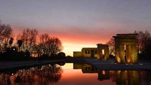 Atardecer en el Templo de Debod