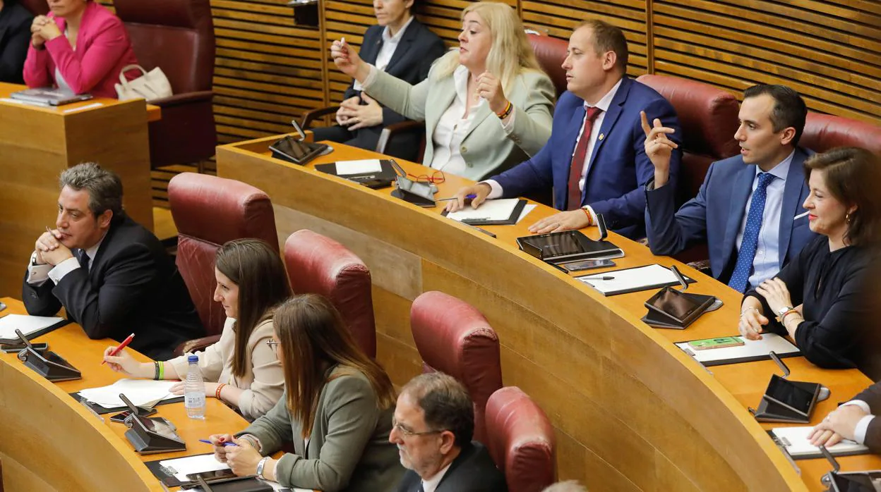 El grupo parlamentario de Vox en las Cortes Valencianas