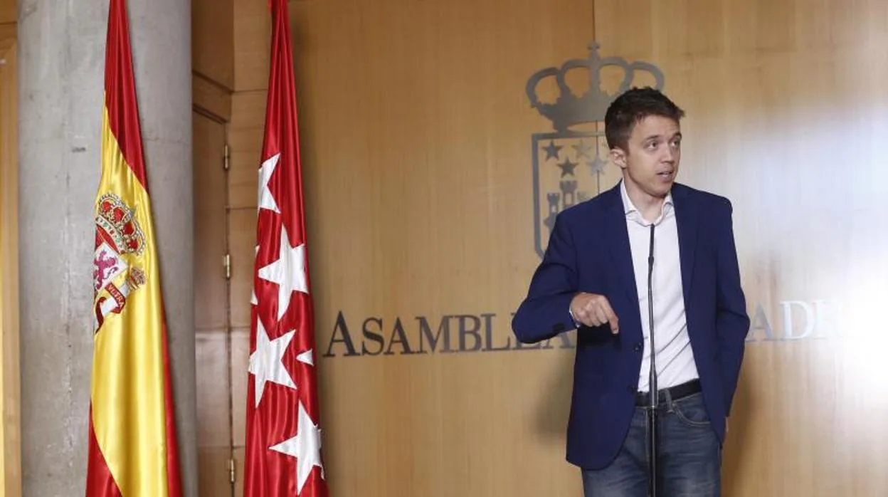 Iñigo Errejón en la Asamblea de Madrid