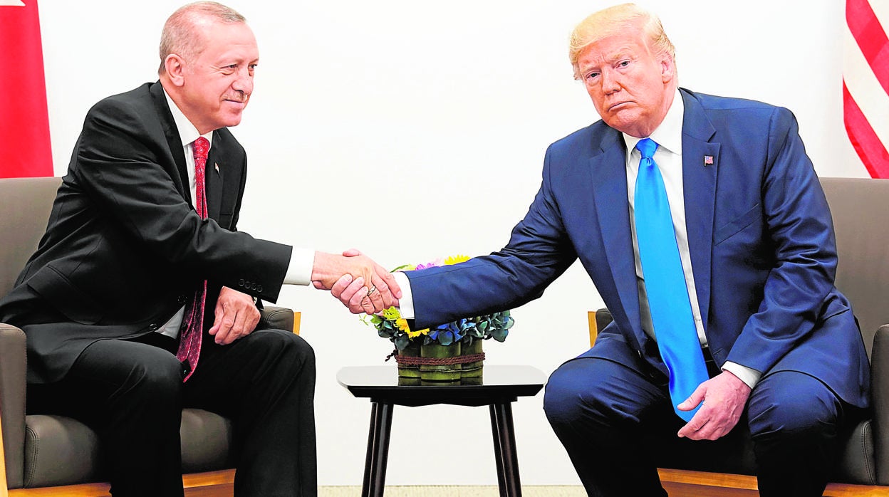 El presidente turco, Recep Tayyip Erdoğan, y el presidente de los Estados Unidos, Donald Trump