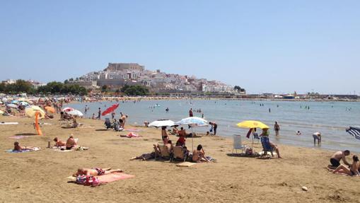 Imagen de la Playa Sur de Peñíscola