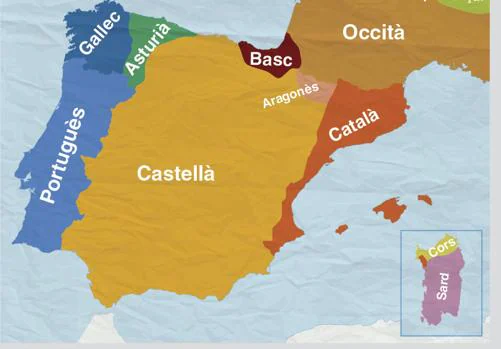 Imagen del mapal sobre el uso del catalán difundido por la Generalitat de Cataluña