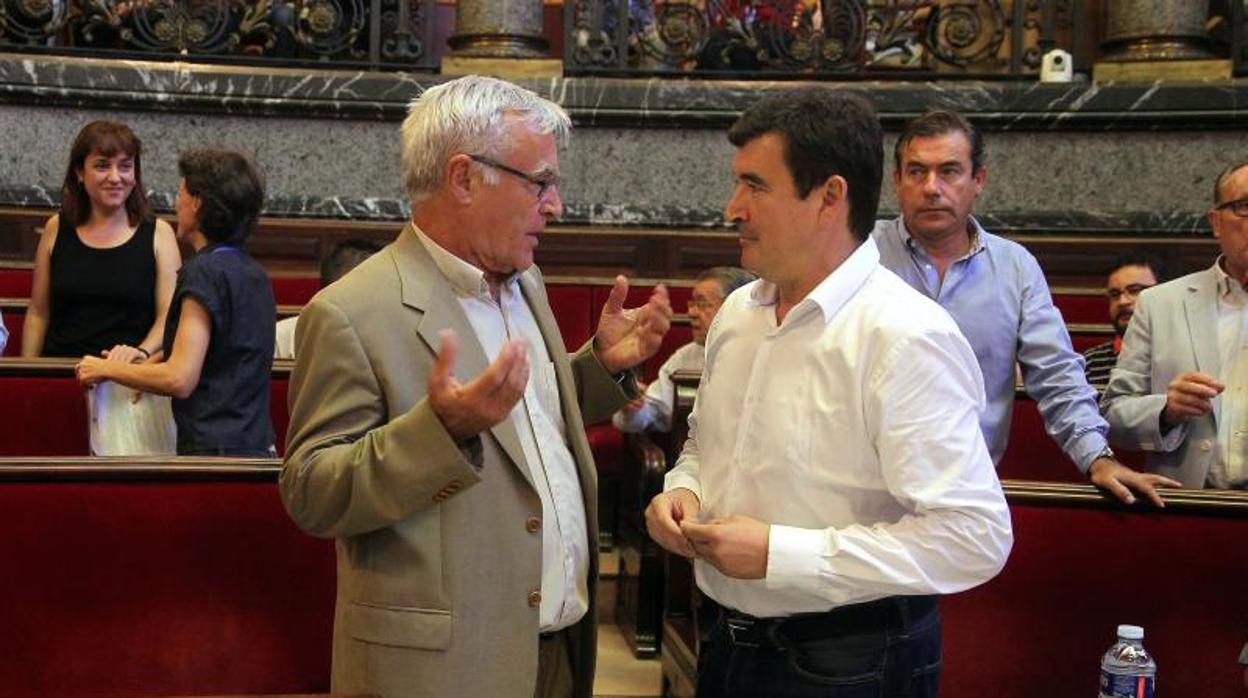 Ribó y Giner, en el Ayuntamiento de Valencia