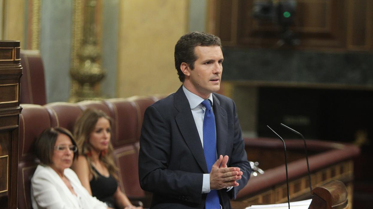 Pablo Casado, en el Hemiciclo