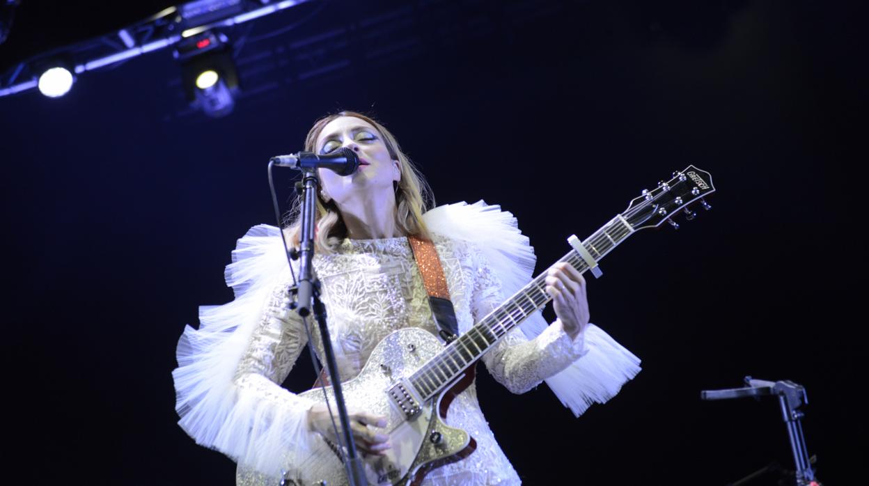 Lourdes Hernández durante el cierre de las Noches del Botánico