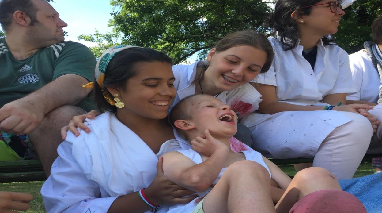 Sonsoles Rodríguez, durante su estancia de voluntaria en Hungría