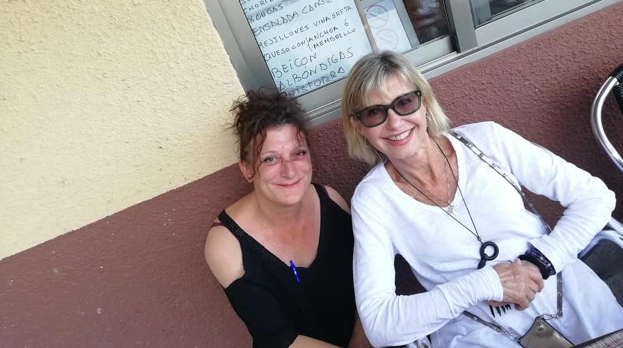 Olivia Newton-John, durante su visita a Galicia