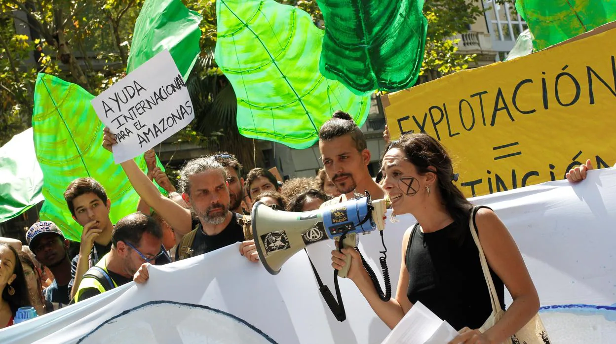 Manifestación ambientalista en Barcelona