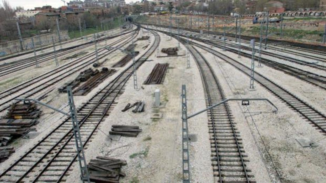 Vías del tren del Cercanías de Madrid