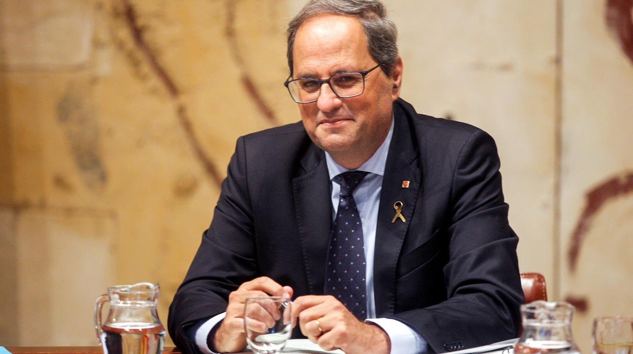 Quim Torra, en el Palau de la Generalitat