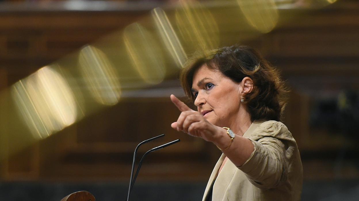 Carmen Calvo, vicepresidenta del Gobierno en fucniones