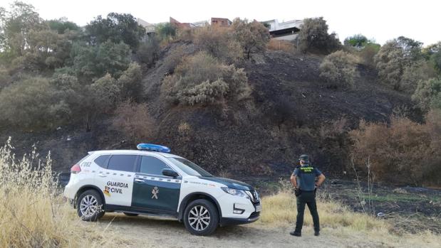 Un detenido por provocar un incendio en Escalona al tirar un cigarrillo mal apagado