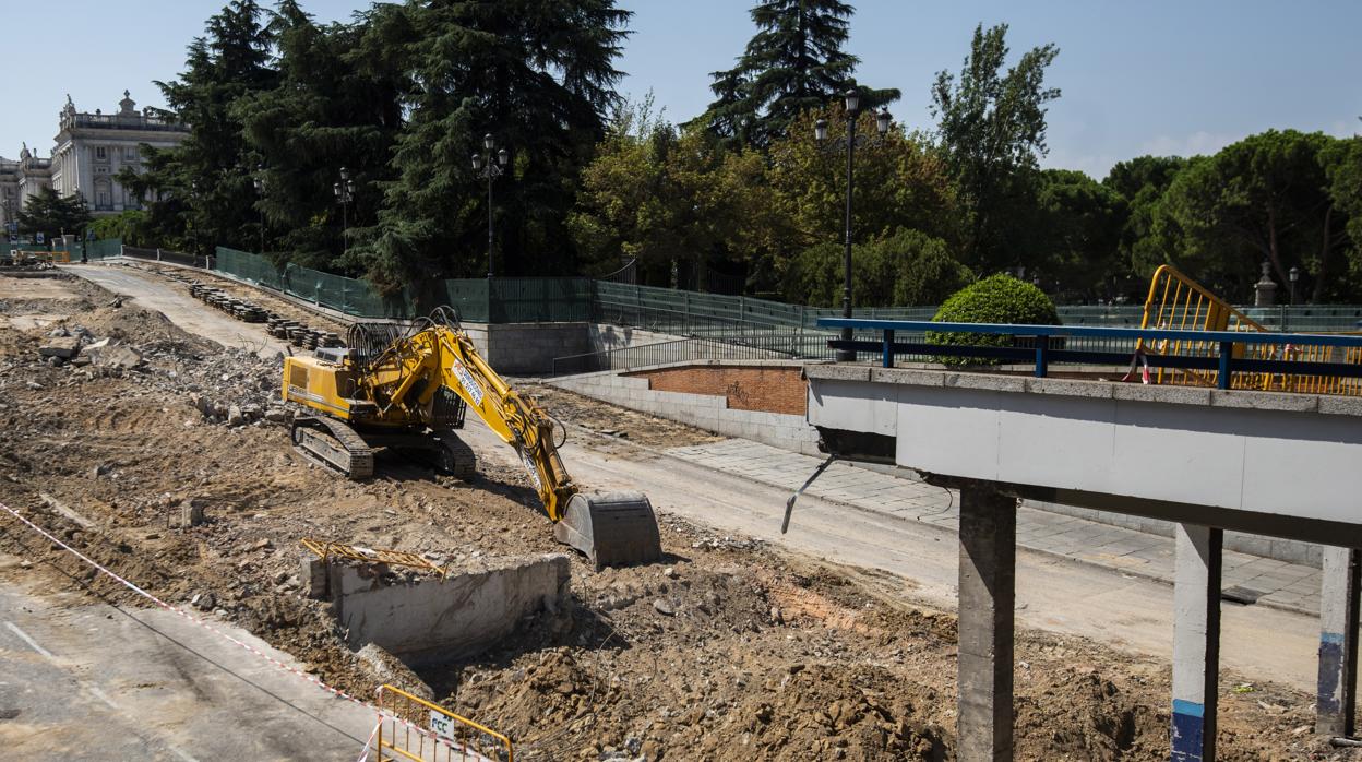 Obras en la calle Bailén