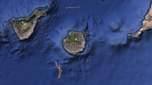 La extraña posición de un buque geofísico al sur de Canarias