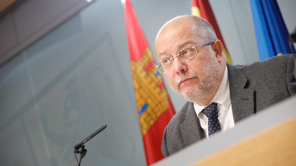 El vicepresidente y portavoz de la Junta de Castilla y León, Francisco Igea, este jueves en rueda de prensa