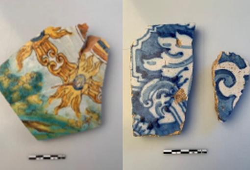 Las cerámicas de Talavera del siglo XVII aparecidas durante la limpieza superficial