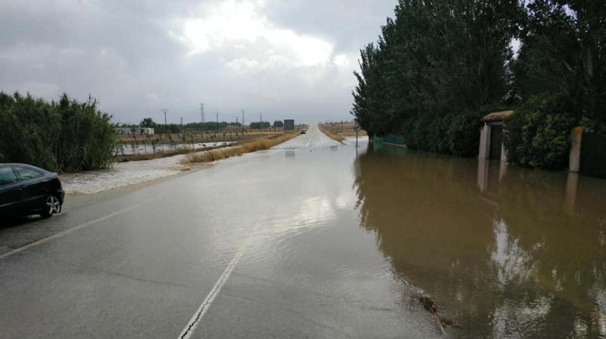 Carretera en la localidad toledana de La Guardia