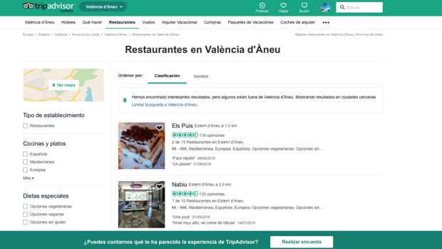 Desestimada la demanda de dos restaurantes de Valencia contra Tripadvisor por comentarios injuriosos