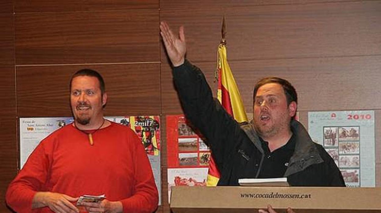 Junqueras (d.), en la presentación de la candidatura liderada por Buigas