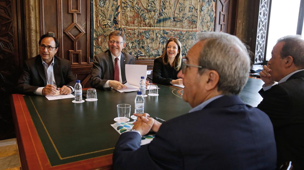 Ximo Puig y Vicent Soler, en una de las reuniones sobre la infrafinanciacion valenciana