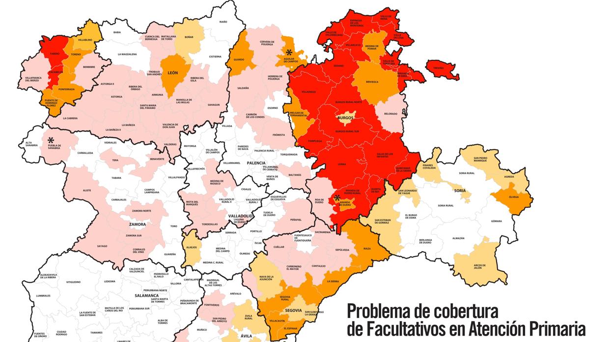 Radiografía de la asistencia sanitaria: Burgos, en alerta por el déficit de médicos y Salamanca, bajo control