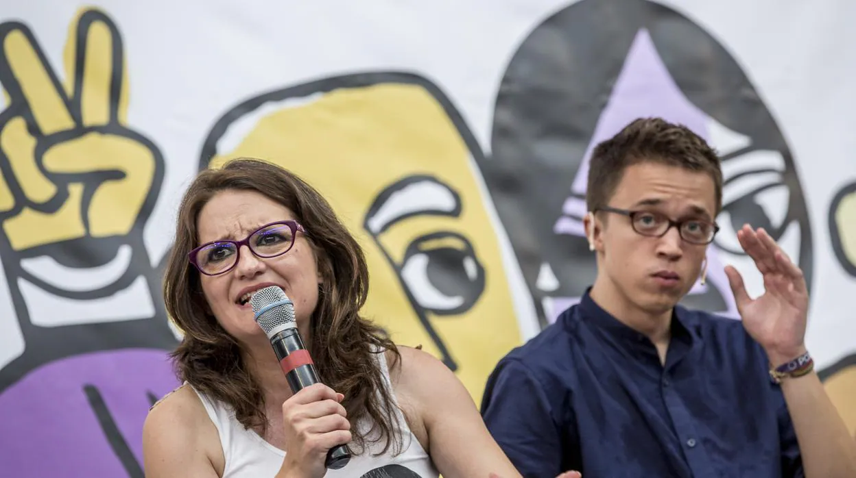 Imagen de archivo de Íñigo Errejón y Mónica Oltra tomada durante un mitin en Valencia